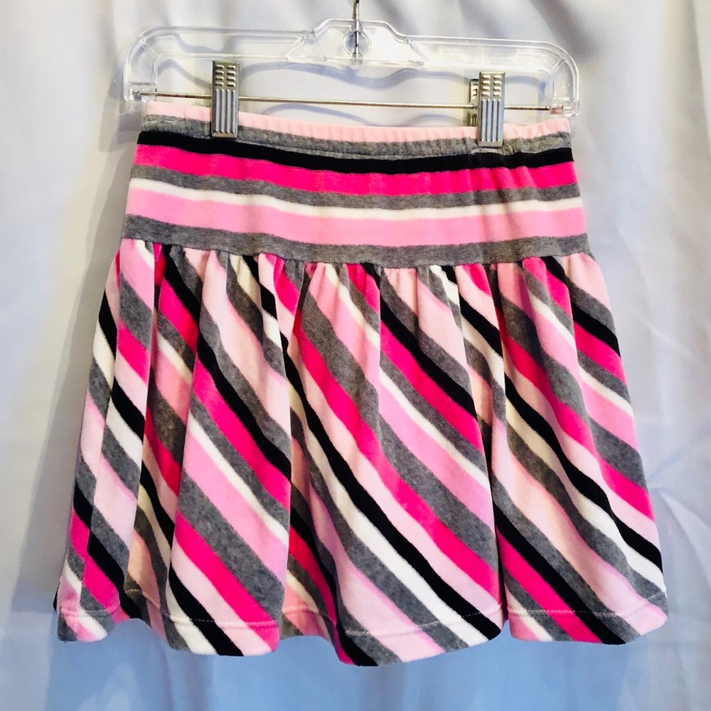 💗🖤Gymboree Skirt pink striped velour